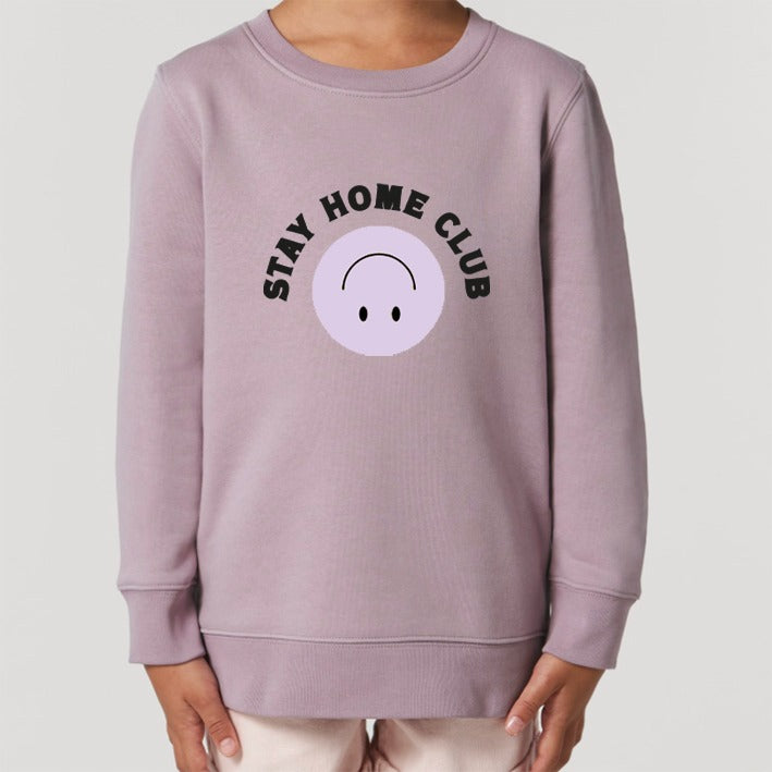 WORD COLLECTIVE STAY HOME CLUB Charity Lounge Sweat Lilac for littles