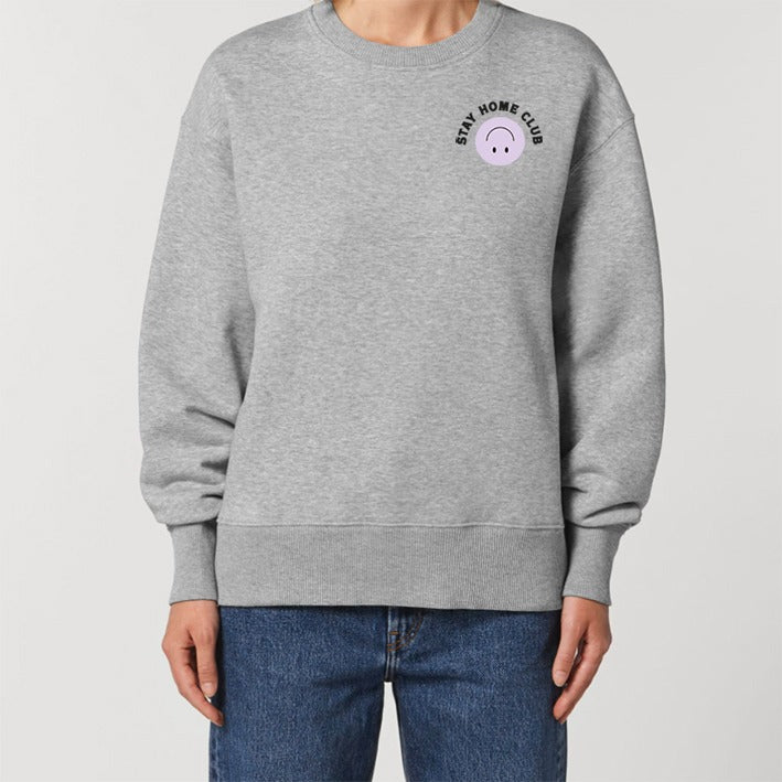 WORD COLLECTIVE STAY HOME CLUB Charity Lounge Sweat Grey Marl