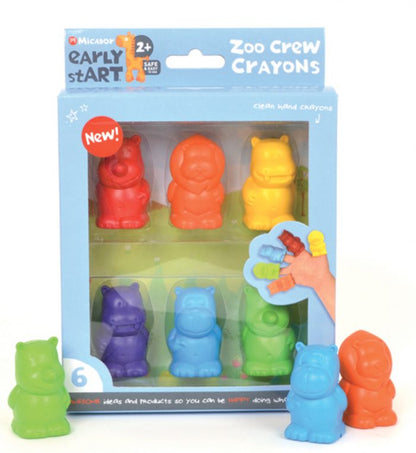 Zoo Crew Crayons, Pack Of 6