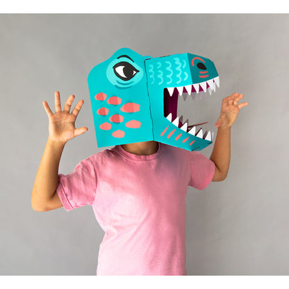 Build Your Own Cardboard 3D Dinosaur Mask