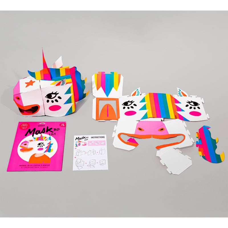 Build Your Own Cardboard 3D Unicorn Mask