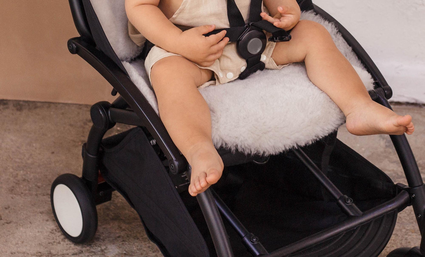 Binibamba Sheepskin Buggy Liner - Moon