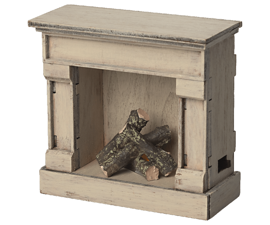 Maileg Miniature Fireplace Off White
