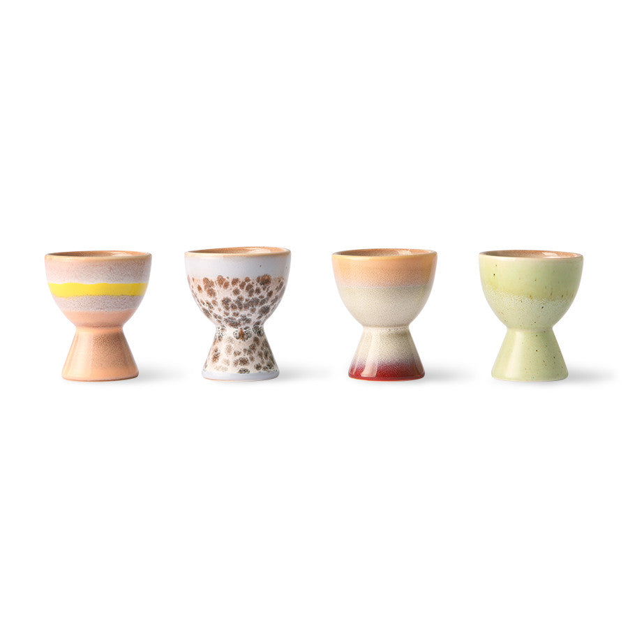HKliving 70s Ceramic: Egg Cups (Set of 4)