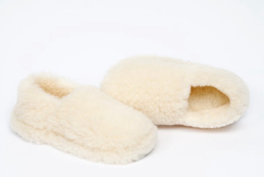 Wool Slippers Siberian  - Natural