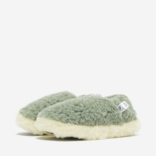 Wool Slippers -  Sage Green