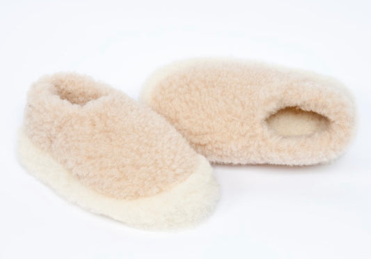 Wool Slippers Siberian - Beige