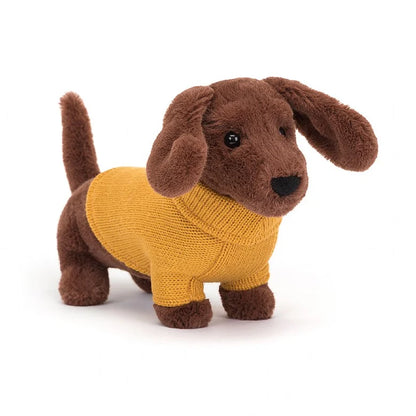 Sweater Sausage Dog Yellow Jellycat