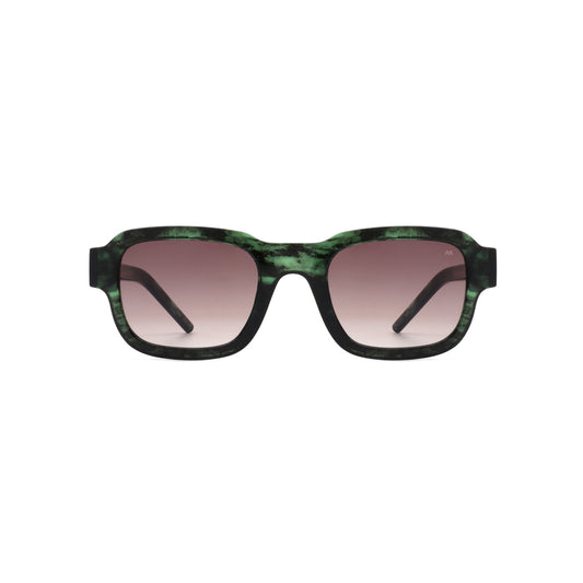 Halo Sunglasses - Green Marble Transparent