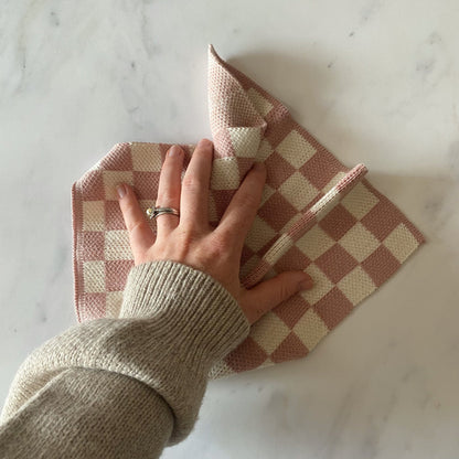 Sophie Home Pink Check Reusable Cloths