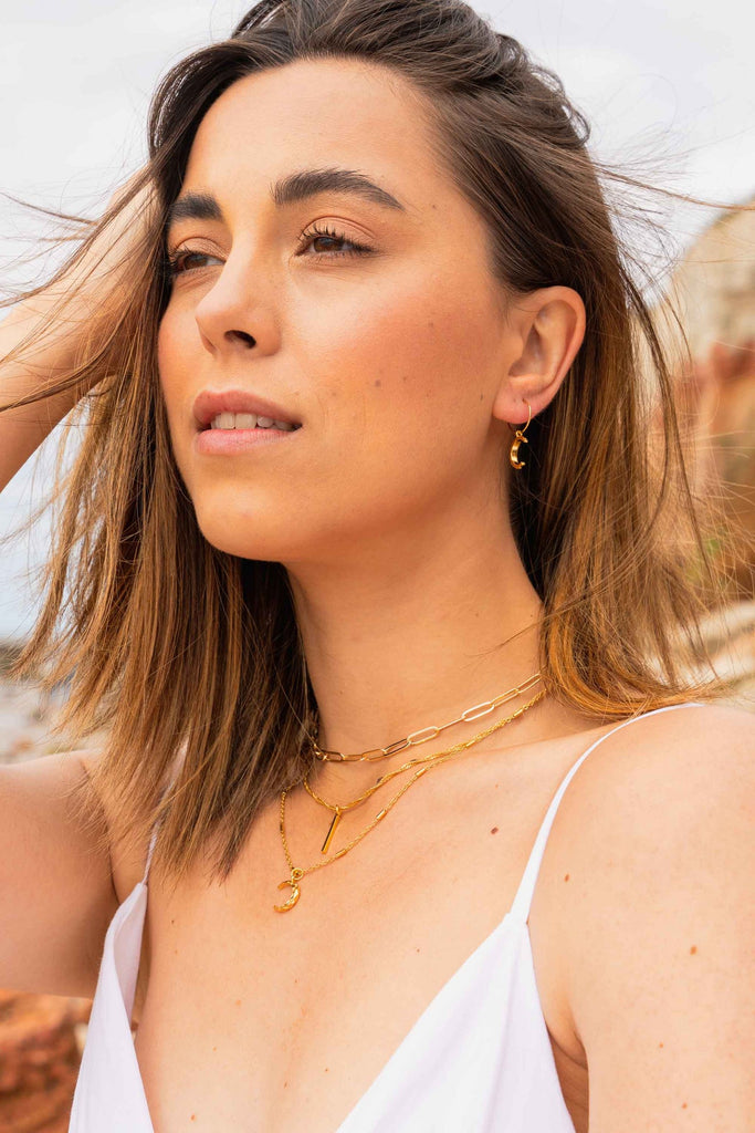 Formation Crescent Multi Layer Necklace