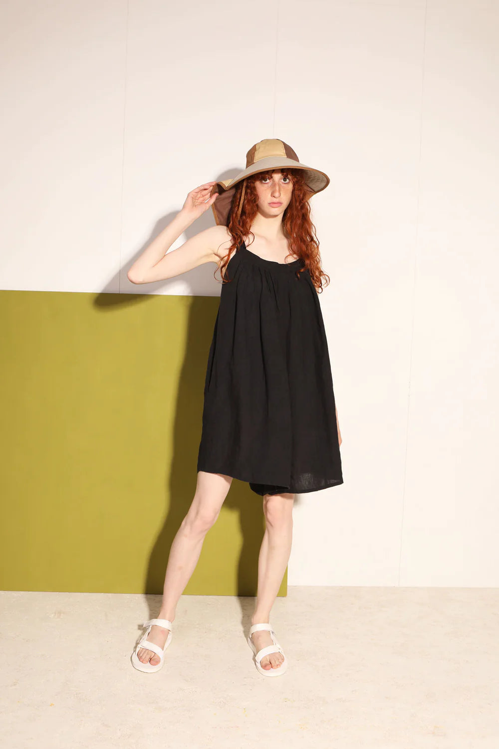 Linen Romper - Black