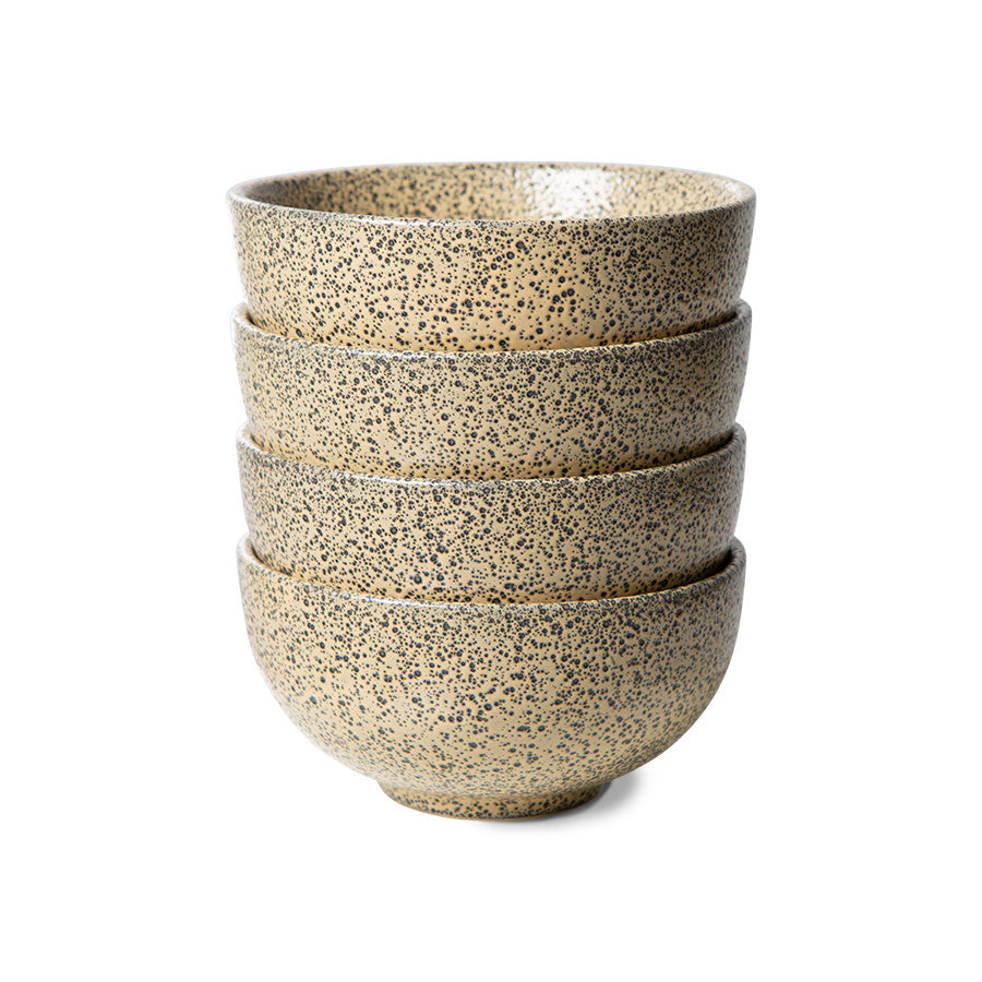 HKliving Gradient Ceramics: Peach Bowls (Set Of 4)