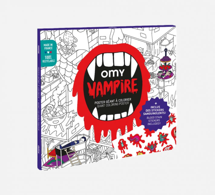 OMY Vampire Colouring In Poster & Stickers