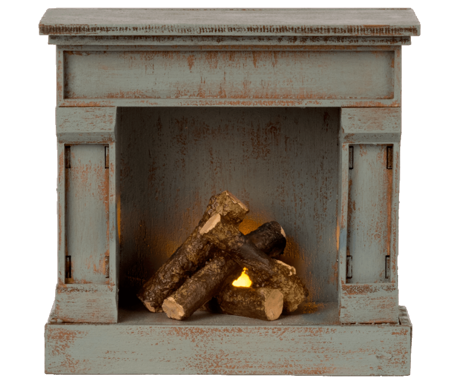 Maileg Miniature Fireplace Vintage Blue