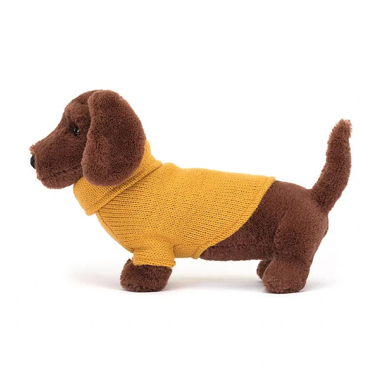 Sweater Sausage Dog Yellow Jellycat